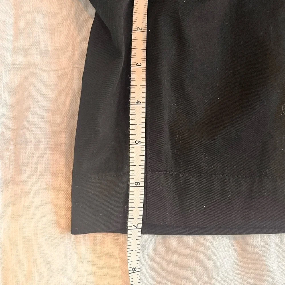 Ralph Lauren Size 6 Black Flat-Front Shorts Ring Belt 100% Cotton Quality Chic